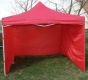 Zahradní párty stan CLASSIC 3 x 3 m, boční stěny, červený