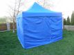 Zahradní párty stan DELUXE 3 x 3 m, boční stěny, modrý