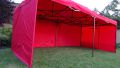 Zahradní párty stan DELUXE, boční stěny, červený,  3 x 6 m