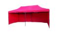 Zahradní párty stan DELUXE, boční stěny, červený,  3 x 6 m