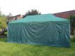Zahradní párty stan DELUXE, boční stěny, zelený, 3 x 6 m