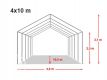 Zahradní párty stan CLASSIC 4 x 10 m, bílý, 200 g/m²