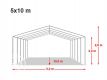 TRADGARD Zahradní párty stan CLASSIC, 5 x 10 m, bílý