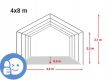 TRADGARD Zahradní párty stan STANDARD, 4 x 8 m, bílý