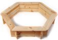 MARIMEX Dřevěné pískoviště šestihranné, 110 x 26 cm