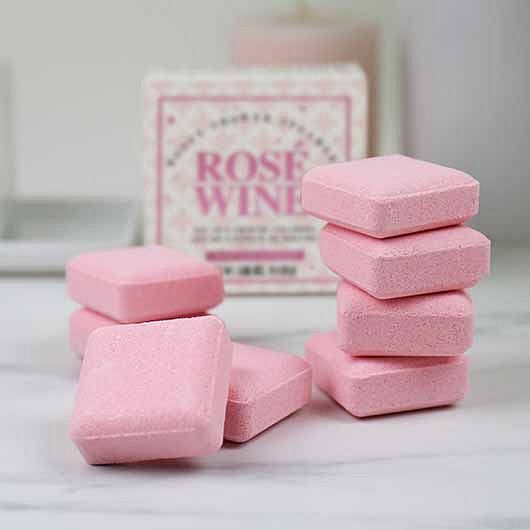 Kostičky do sprchy - růžové víno