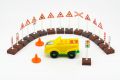 Stavebnice LORI 11 Autoškola Dopravní značky 16ks+2 kužely+auto plast v krabici 22x13x6cm
