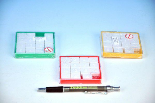 Hra 15 hlavolam přesouvačka plast 7,5x7,5cm