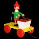 Pinocchio s xylofonem tahací dřevo 20cm v krabičce
