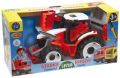 Traktor se lžící a bagrem plast červeno-bílý 65cm v krabici od 3 let