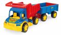 Auto Gigant truck + dětská vlečka plast 55cm v krabici Wader