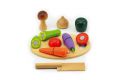 Zelenina krájecí s prkénkem dřevo 16ks 21,5x15x7cm v krabici 24m+