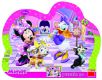 Puzzle deskové Minnie a mazlíčci kontura 35x28cm 25 dílků