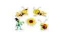 Pěnové dekorace na zeď Včelka Mája Slunečnice 5ks v sáčku 32x37cm