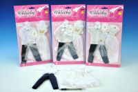 Šaty SVATEBNÍ pro panenku typu Barbie a panáčka typu Ken