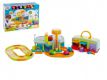 Dráha město 39x45cm + garáž 30x14cm plast s autíčky 6ks v krabici