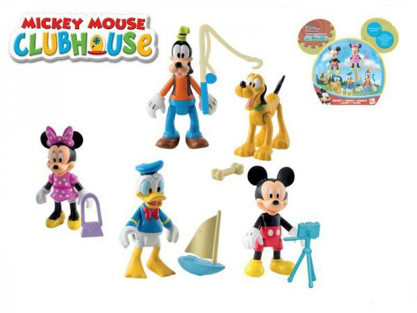 Mickey Mouse Clubhouse figurky kloubové plast 8cm 5ks s doplňky v krabičce