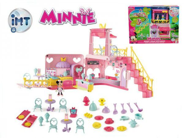Minnie restaurace 40x15x28cm plast na baterie se světlem a zvukem + 2 figurky s doplňky v krabici