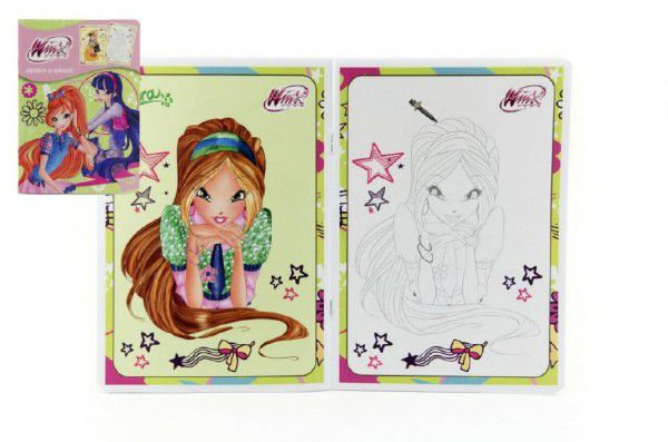 Omalovánky Winx club Didaco A5 Obtáhni a vykresli 21x14,8cm