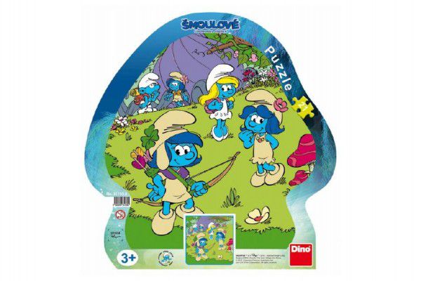 Puzzle deskové Šmoulové 3: Amazonky kontura 21 dílků 28x28cm