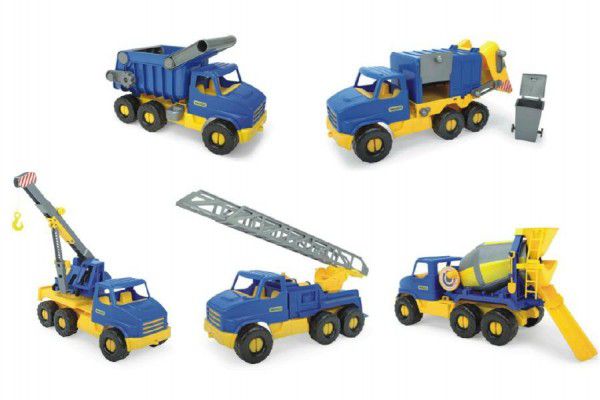 Auto middle Truck plast 42-49cm asst 5 druhů Wader