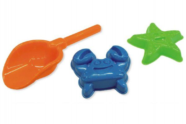 Lopatka 26cm + formičky 2ks plast v síťce Wader