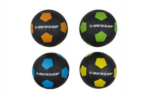Míč fotbalový 20cm Dunlop vel. 5 gumový asst 4 barvy v sáčku