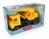 Auto middle Truck jeřáb plast 40cm žlutý v krabici Wader