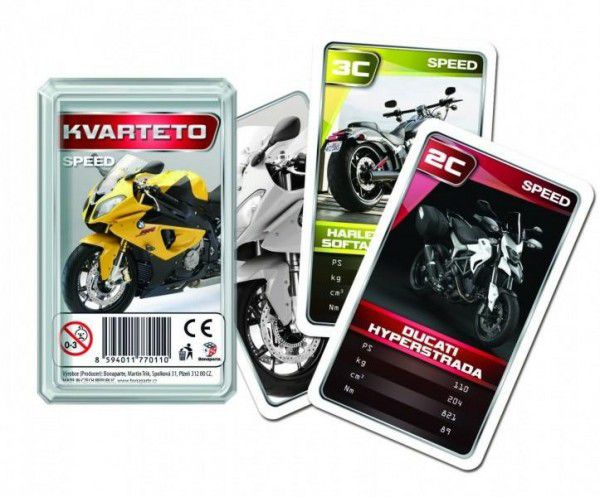 Kvarteto Moto II společenská hra - karty v plastové krabičce