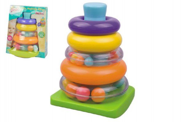 Skládanka pyramida kruhy 5ks plast 21cm od 6 měsíců