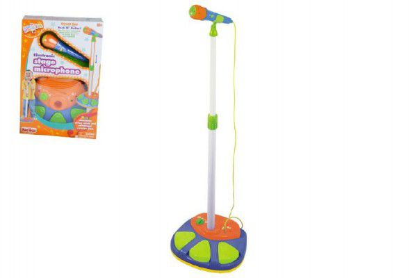 Mikrofon plast nastavitelná výška na baterie v krabici 28x43x9cm