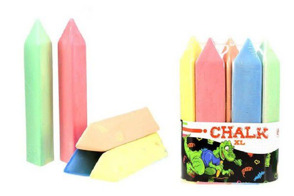 Křídy maxi trojúhelník 5ks barevné 20cm v sáčku