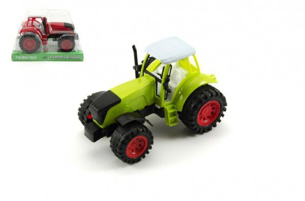 Traktor na setrvačník 16cm asst 2 barvy v krabičce