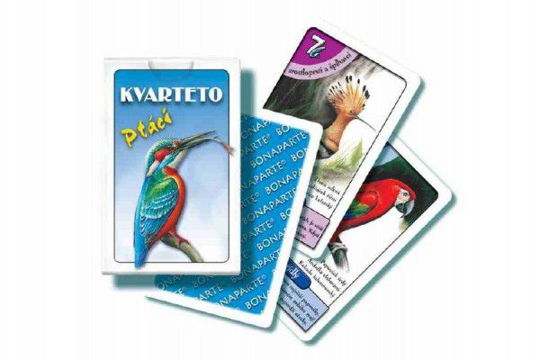 Kvarteto Ptáci společenská hra karty v papírové krabičce