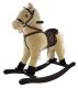 Plyšový houpací koník se zvuky, béžový