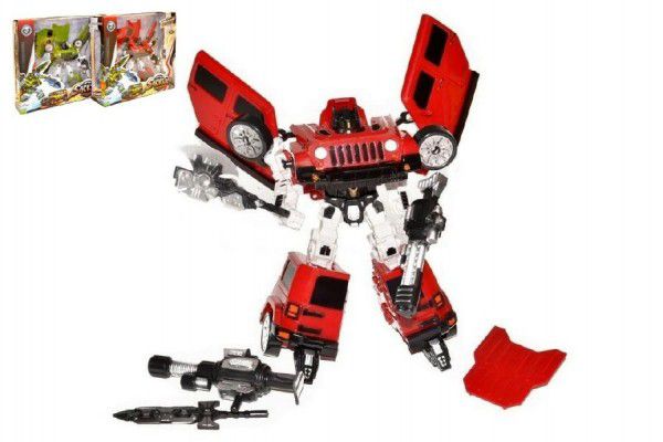 Transformer auto/robot plast 23cm asst 4 druhy v krabici 30x30cm