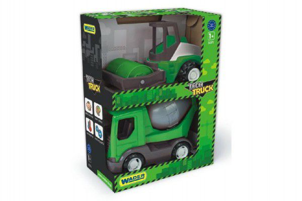 Auto stavební Tech truck 2v1 plast 23cm asst v krabici 26x35x15cm Wader