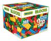 Kostky stavebnice pro kluky plast 102ks v papírové krabici 28x28x20cm Wader 12m+