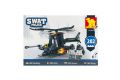 Stavebnice Dromader SWAT Policie Vrtulník 202ks plast v krabici 32x21,5x5cm