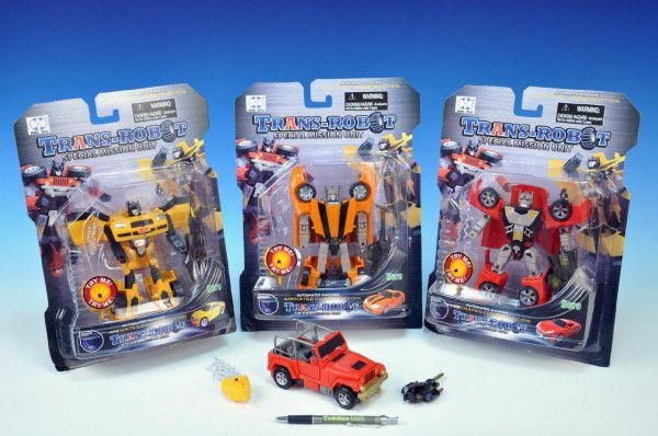 Transformer robot plast 1asst 3 druhy na kartě