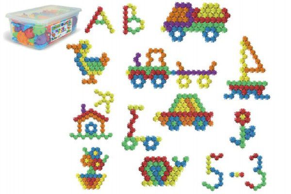 Kostky Puzzle plast 120ks v plastovém boxu 33x12x19cm Wader