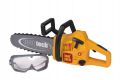 Motorová pila řetězová nářadí plast 46cm s brýlemi na baterie 3xAA se zvukem se světlem v krabici