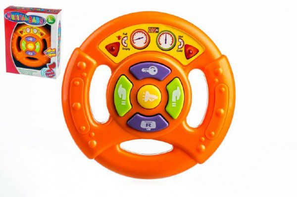 Volant pro nejmenší plast 15cm na baterie se zvukem se světlem v krabici 6m+