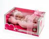 Panenka/miminko Arias vonící 33cm růžové pevné tělo v krabici