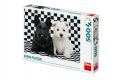Puzzle dva pejsci černobílé 47x33cm 500 dílků v krabici 33,5x23x3,5cm