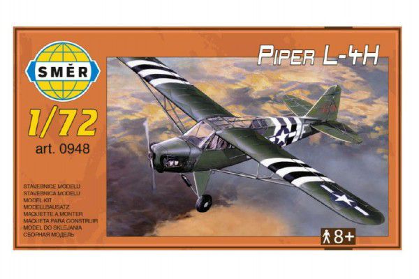 Model Piper L-4H 1:72 14,7x9,3cm v krabici 25x14,5x4,5cm
