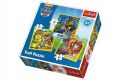 Puzzle 3v1 Marshall, Rubble a Chase Paw Patrol 20x19,5cm v krabici 28x28x6cm