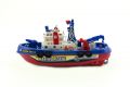 Loď/Člun plast 25cm na baterie stříkací vodu na kartě
