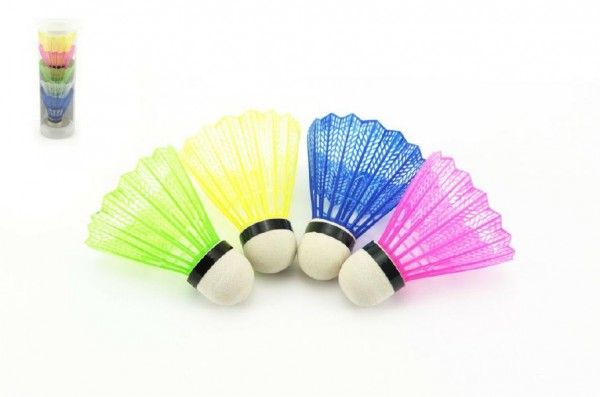 Míček na badminton barevný 5ks v tubě 7x19x7cm Míček na badminton barevný 5ks v tubě 7x19x7cm