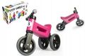 Odrážedlo růžové FUNNY WHEELS 2v1 výška sedadla nastavitelná 28/31cm nosnost 50kg 18m+ v krabici